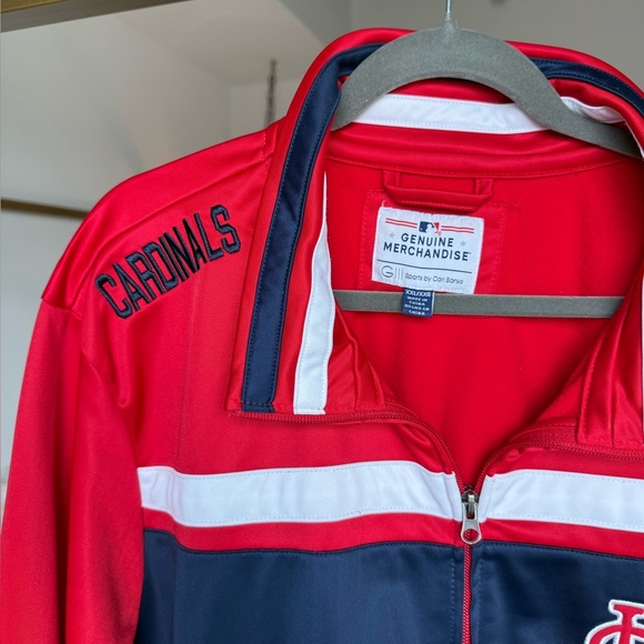 St. Louis Cardinals x Carl Banks MLB Coach’s Jacket Mens XXL Red Navy Zip-Up - Picture 4 of 4
